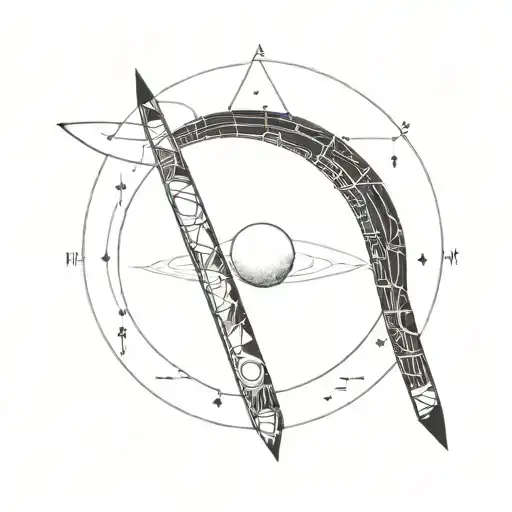 create me a tattoo in the design of geometric patterns of the solar system tattoo design idea