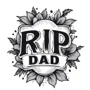 rip dad memorial tattoo design idea