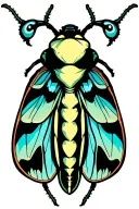 alien moth tattoo design idea