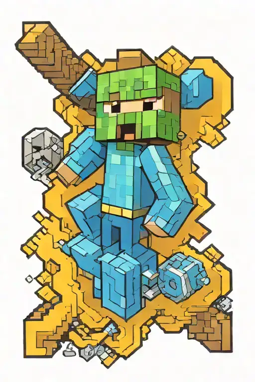 minecraft tattoo design idea