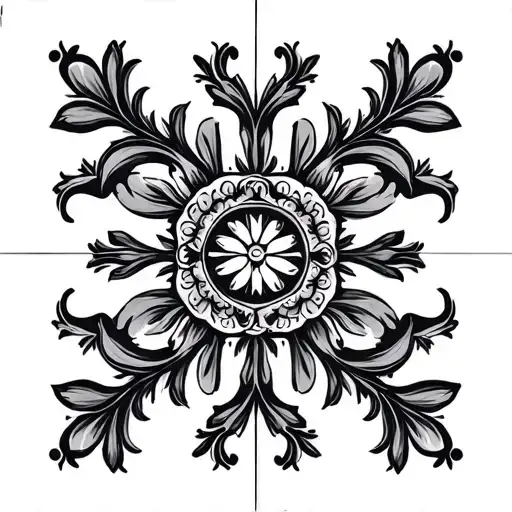 Portuguese Tile tattoo design idea