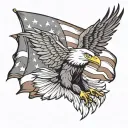 American Flag Eagle tattoo design idea