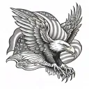 American Flag Eagle tattoo design idea