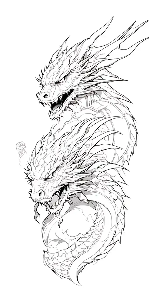 dragons and samurai warrior and jesus tattoo design idea