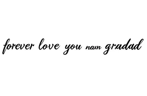"forever love you nan & grandad" tattoo design idea