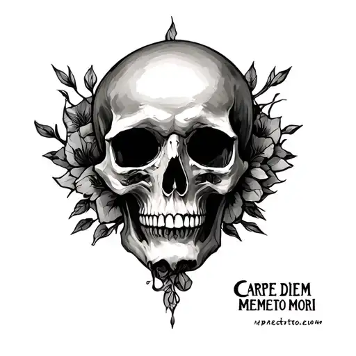 Carpe Diem Memento Mori tattoo design idea