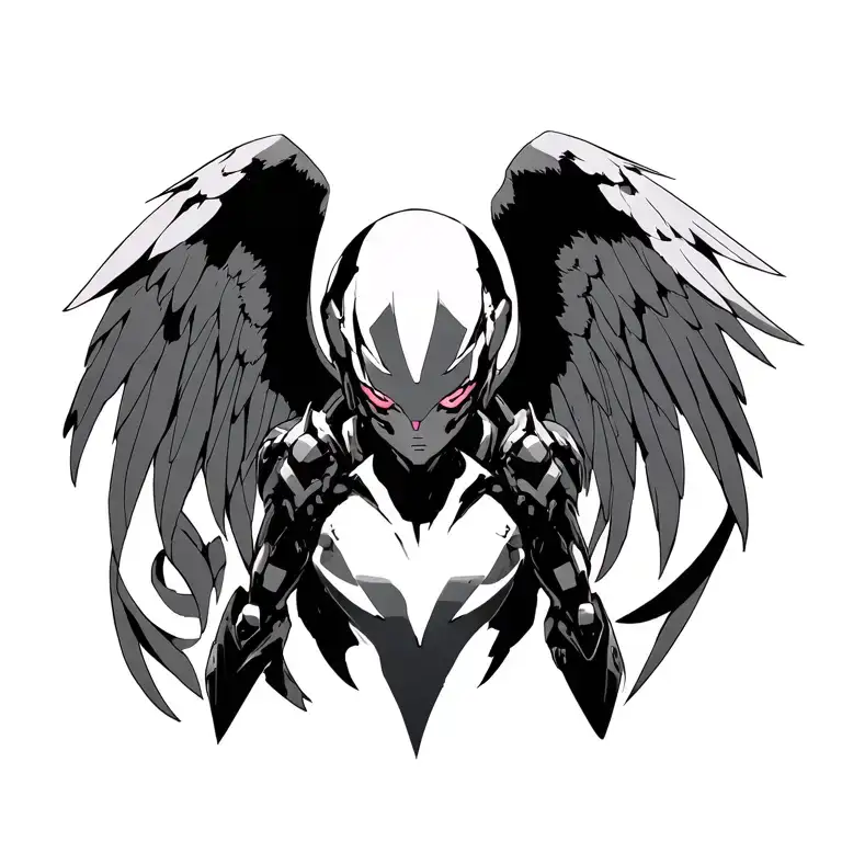Get a tattoo with the third angel from the anime Evangelion tattoo design idea