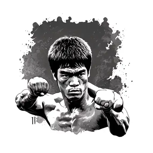 Bruce Lee tattoo design idea