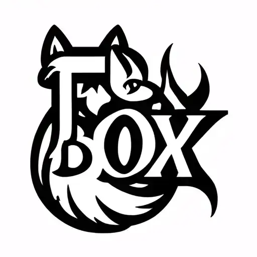 "Fox Box" "Fox Box" in the shape of a fox tail tattoo design idea