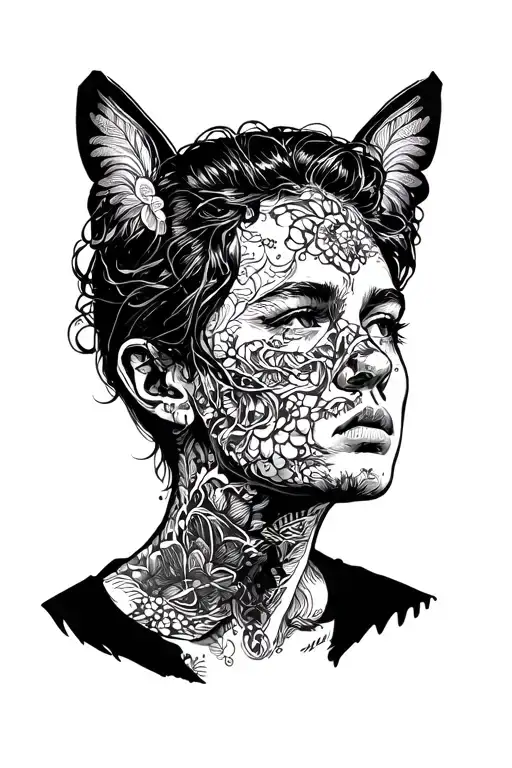 overthinker person tattoo design idea