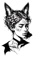 overthinker person tattoo design idea