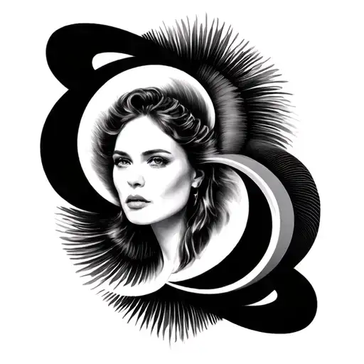 ABBA inspired abstract tattoo design idea