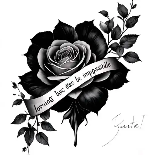 loving the impossible bec i cant be loved tattoo design idea