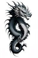 dragon wrapped tattoo design idea