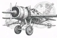 aviation engineer coding tattoo design idea