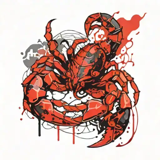 scorpion and crab tattoo design idea