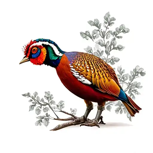 pheasant tattoo design idea