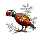 pheasant tattoo design idea