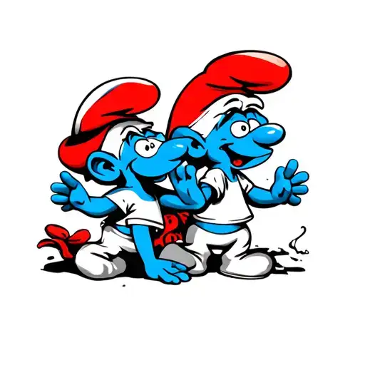 smurfs tattoo design idea
