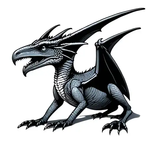 cute pterodactyl tattoo design idea