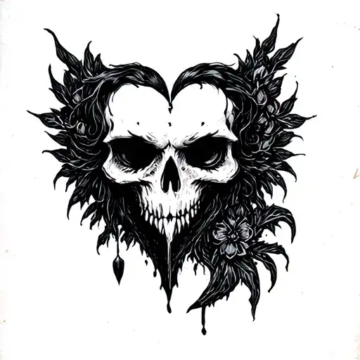 Sketch for a mini tattoo inspired by the song Bad Omens - Dying to love tattoo design idea