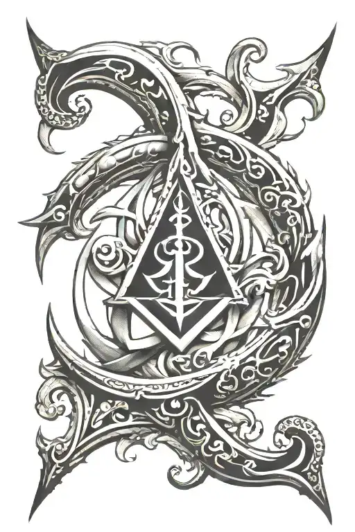 mahamratunjay mantra on trishul trident piercing tattoo design idea