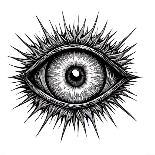 eye of Sauron as the evil eye synbol tattoo design idea