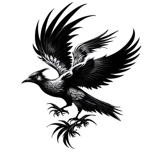 Fenix bird tattoo design idea