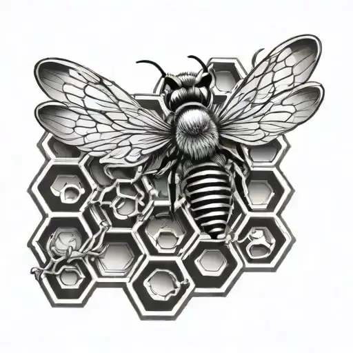 honeycomb tattoo design idea
