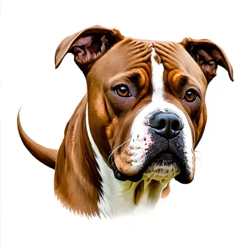 Dog Pitbul tattoo design idea