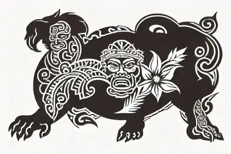 a Samoan tattoo design wallpaper with aggression in it tattoo design idea
