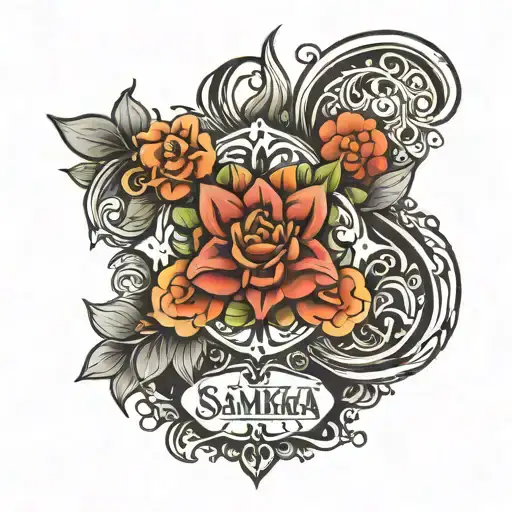 Samiksha name tattoo tattoo design idea