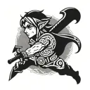 link's hookshot tattoo design idea