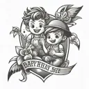 kids birthday date tattoo tattoo design idea