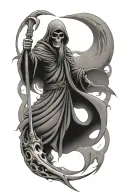 evil grim reaper tattoo design idea