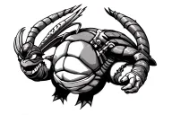 ninja turtle ahrimp tattoo design idea