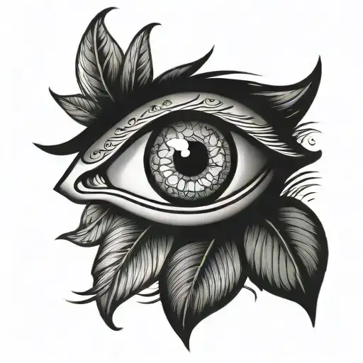 strong emotional eye tattoo design idea