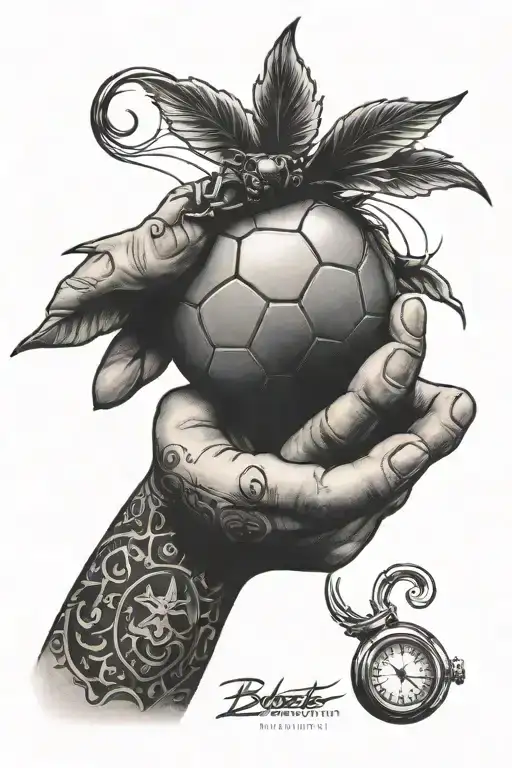 basbetball spinning on finger tattoo tattoo design idea