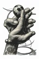 basbetball spinning on finger tattoo tattoo design idea