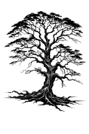 poision tree tattoo design idea