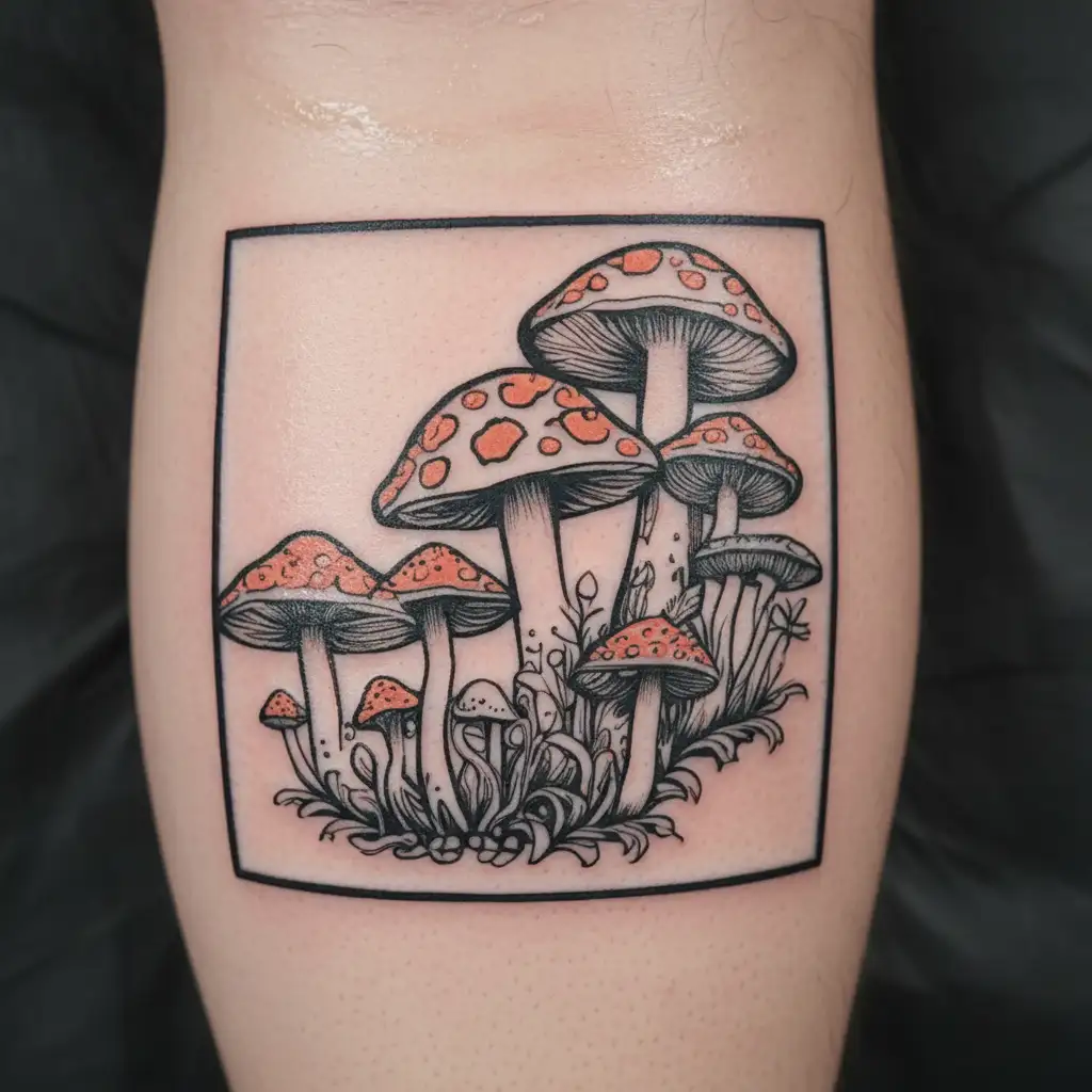 i need a tattoo which represents life when we pop psychedelic mushrooms tattoo design idea