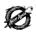 no alcohol addiction recovery symbol and never again  tattoo design idea