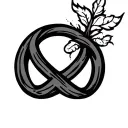 no alcohol addiction recovery symbol and never again  tattoo design idea