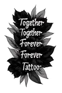 "Together forever" Morse Code tattoo design idea