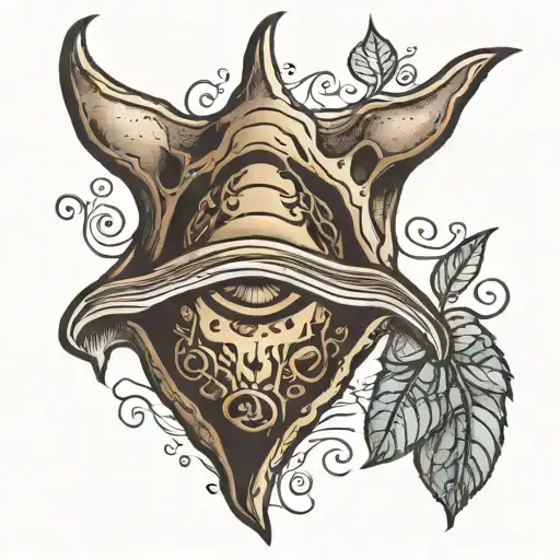 A coffee bean morphing into a sting ray tattoo design idea