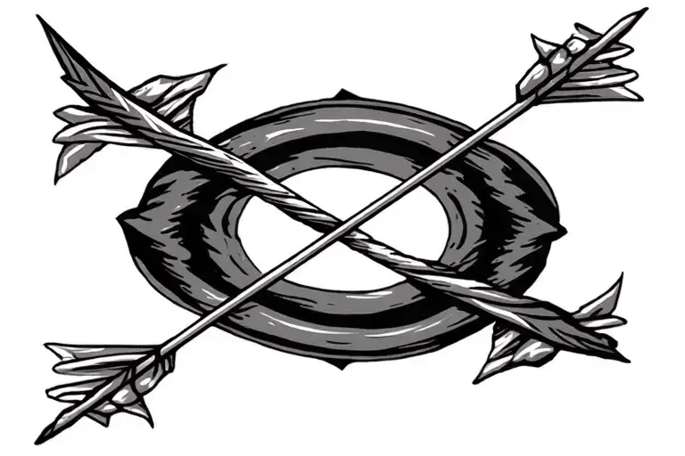 bow and arrow design tattoo design idea