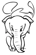 dumbo ears outline tattoo design idea