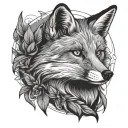fox, pack, ambition tattoo design idea
