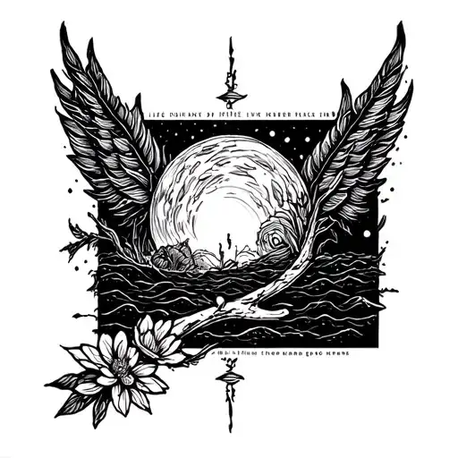 Life journey A reminder tattoo design idea