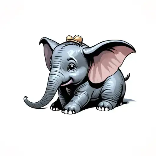 Dumbo tattoo design idea